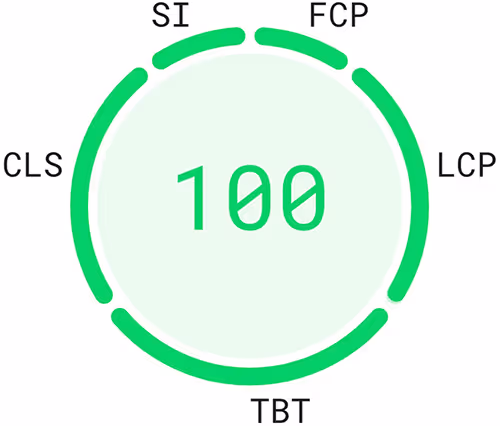 PageSpeed-score efter: 100
